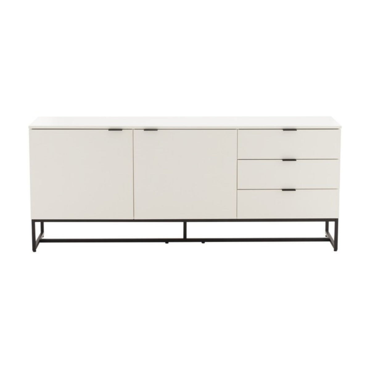 Svana 180cm Sideboard Buffet Table White, front view on a white background