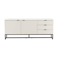 Svana 180cm Sideboard Buffet Table White, front view on a white background