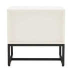 Svana 2 Drawer Bedside Table White, rear view