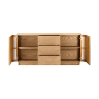 Tahlia 160cm Sideboard Modern 2 Door 3 Drawer Storage Cabinet Unit Natural