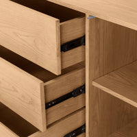 Tahlia 160cm Sideboard Modern 2 Door 3 Drawer Storage Cabinet Unit Natural