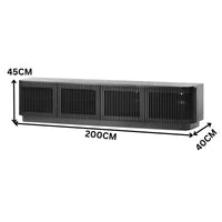 Tahlia 200cm 4 Doors ETU Entertainment TV Unit Black