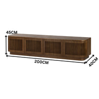 Tahlia 200cm 4 Doors ETU Entertainment TV Unit Walnut