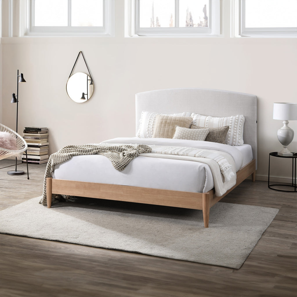 Tammy Double Bed Frame USB Port Oak Grey