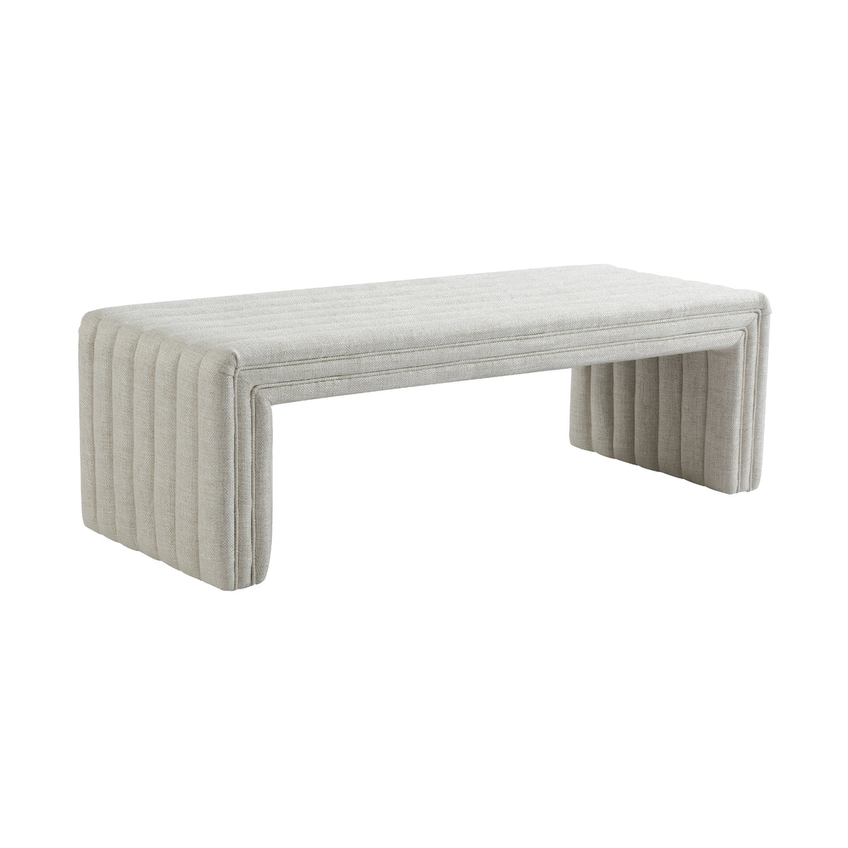 Tasker 140cm Linen Bench Ottoman Natural
