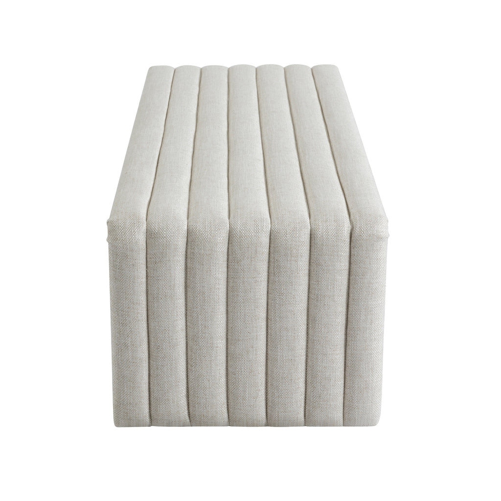 Tasker 140cm Linen Bench Ottoman Natural