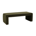 Tasker 140cm Velvet Bench Ottoman Moss