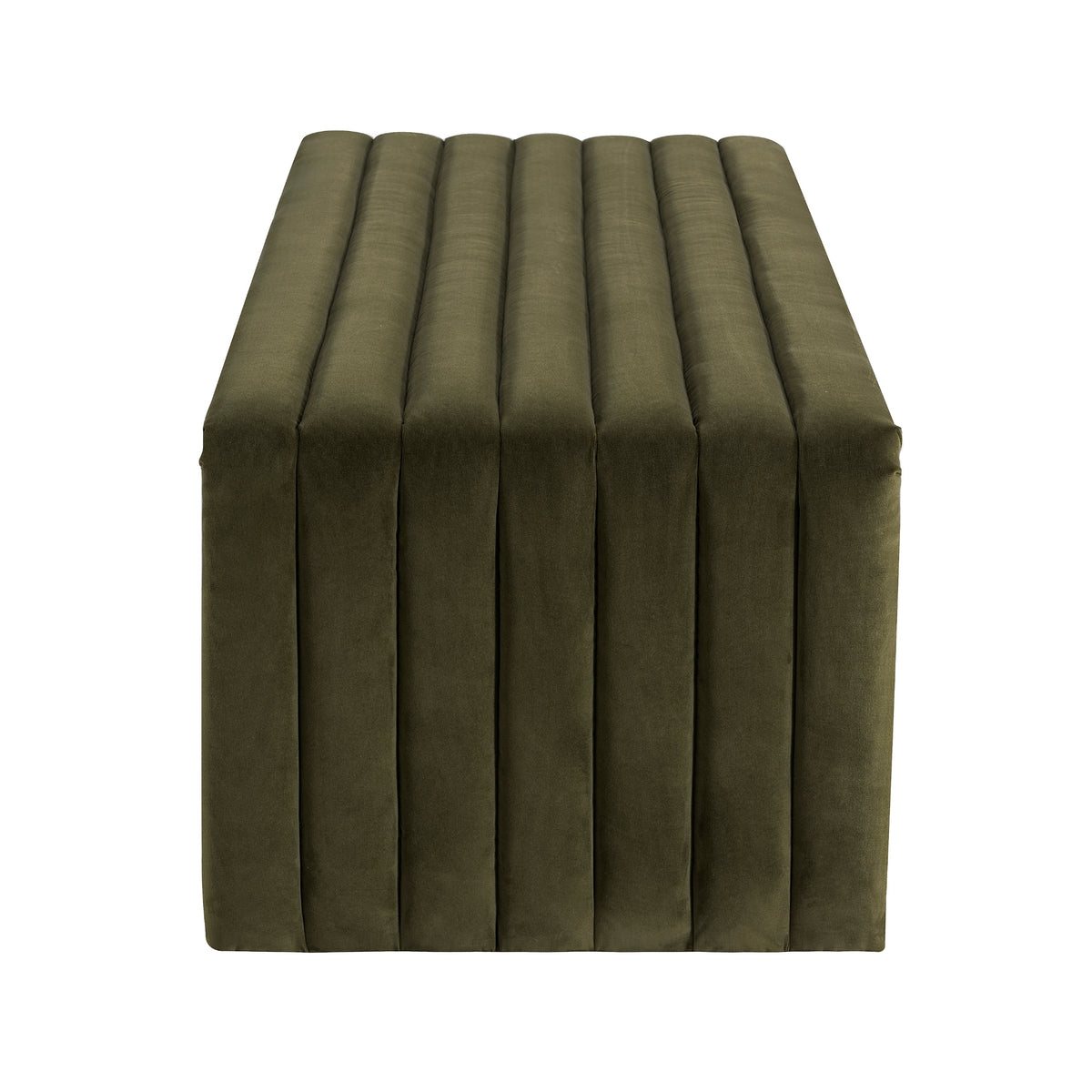 Tasker 140cm Velvet Bench Ottoman Moss
