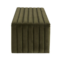 Tasker 140cm Velvet Bench Ottoman Moss