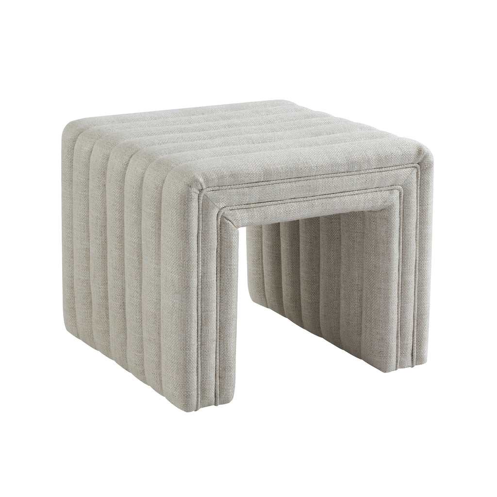 Tasker 55cm Linen Ottoman Natural