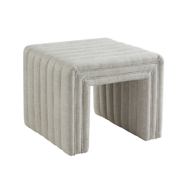 Tasker 55cm Linen Ottoman Natural
