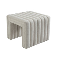 Tasker 55cm Linen Ottoman Natural