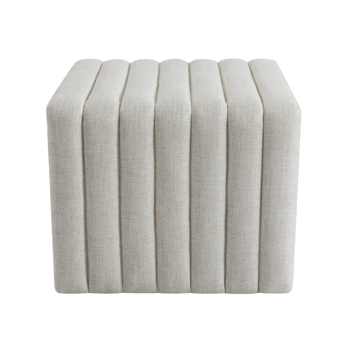Tasker 55cm Linen Ottoman Natural