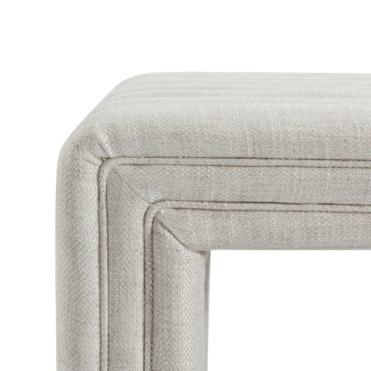 Tasker 55cm Linen Ottoman Natural