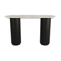 Terri 130cm Marble Console Table Black White