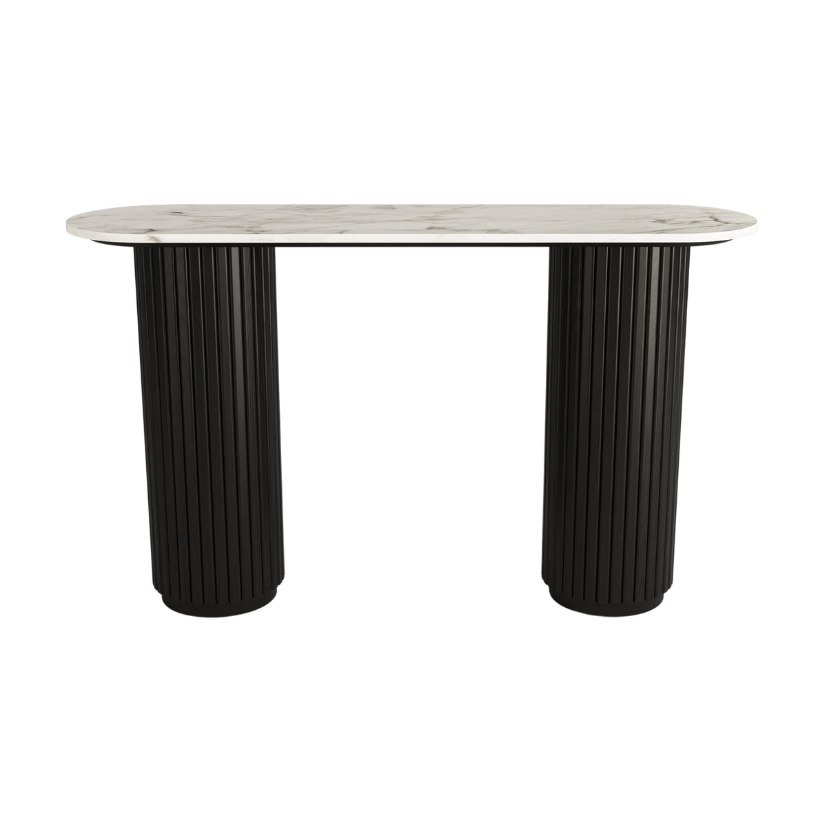 Terri 130cm Marble Console Table Black White