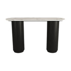 Terri 130cm Marble Console Table Black White