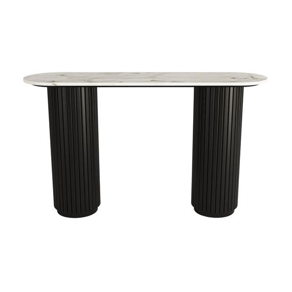 Terri 130cm Marble Console Table Black White