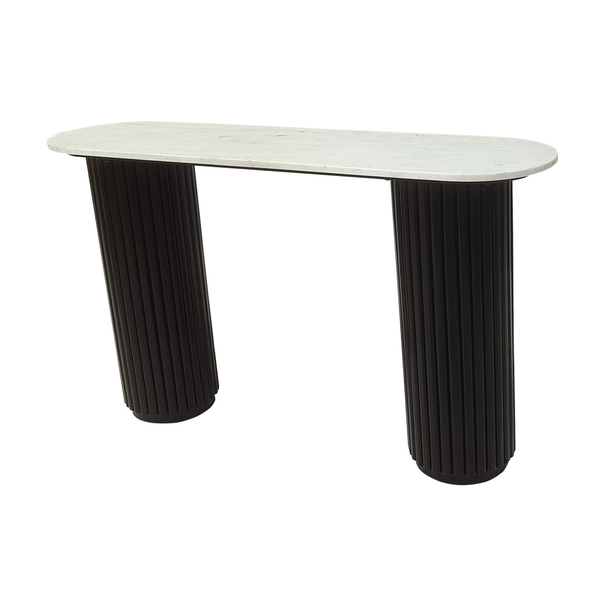 Terri 130cm Marble Console Table Black White