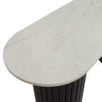 Terri 130cm Marble Console Table Black White