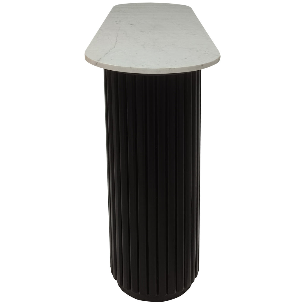 Terri 130cm Marble Console Table Black White