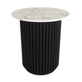 Terri 50cm Marble Lamp Table Black White