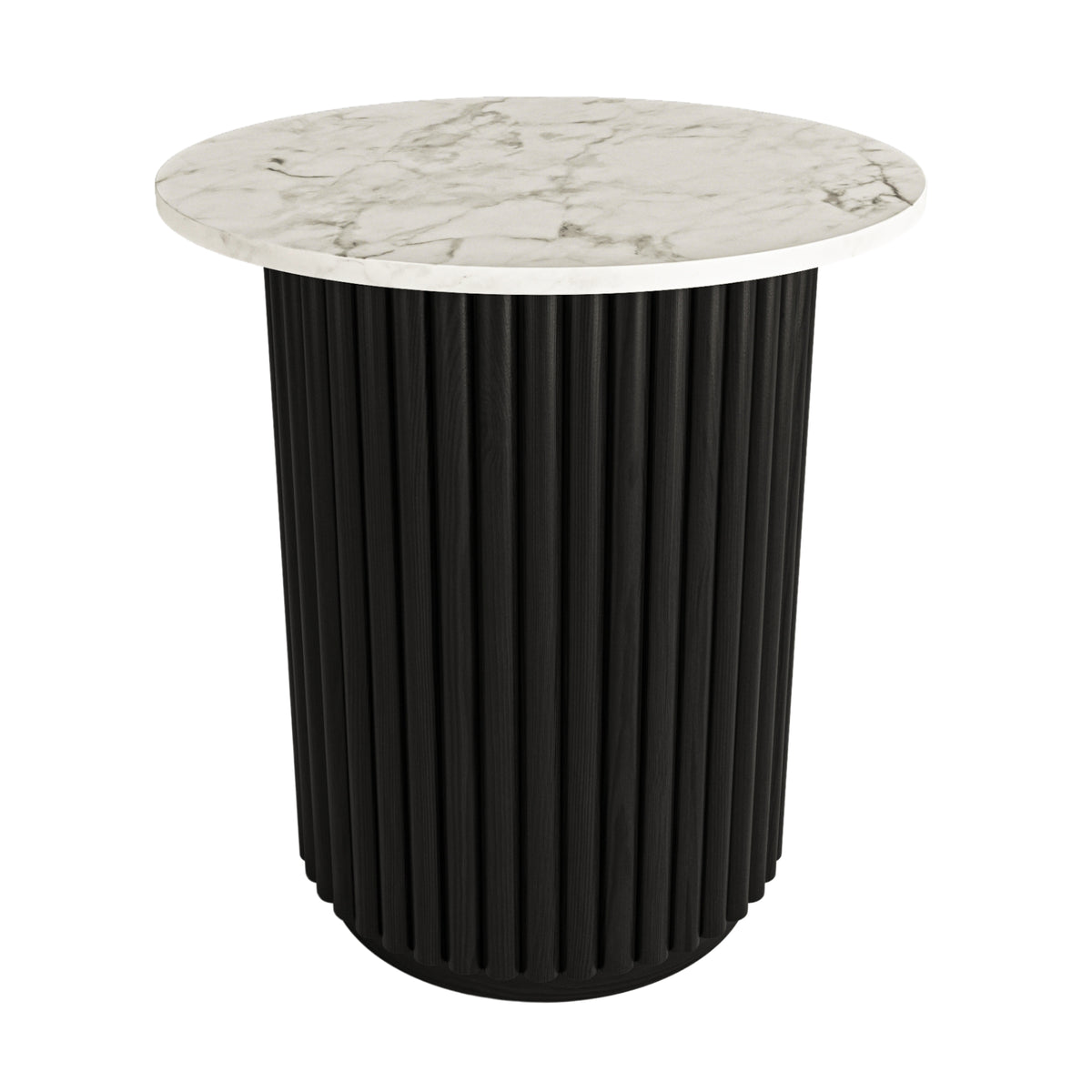 Terri 50cm Marble Lamp Table Black White