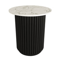 Terri 50cm Marble Lamp Table Black White