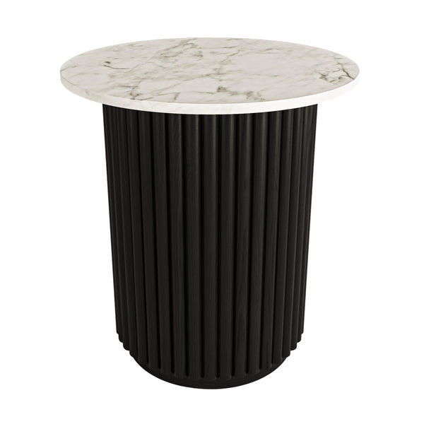 Terri 50cm Marble Lamp Table Black White