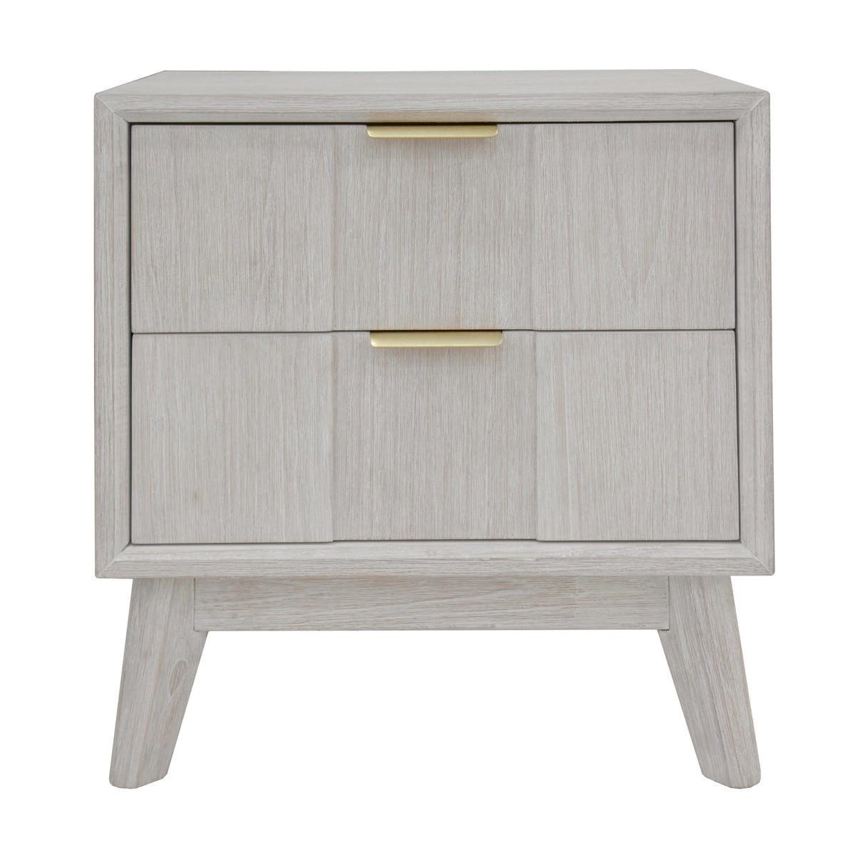 The Croft Bedside Table White Washed
