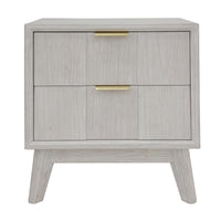 The Croft Bedside Table White Washed