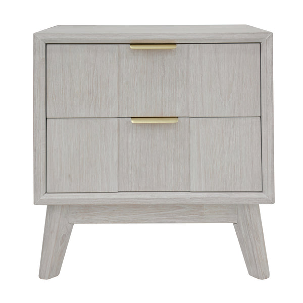 The Croft Bedside Table White Washed