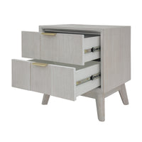 The Croft Bedside Table White Washed