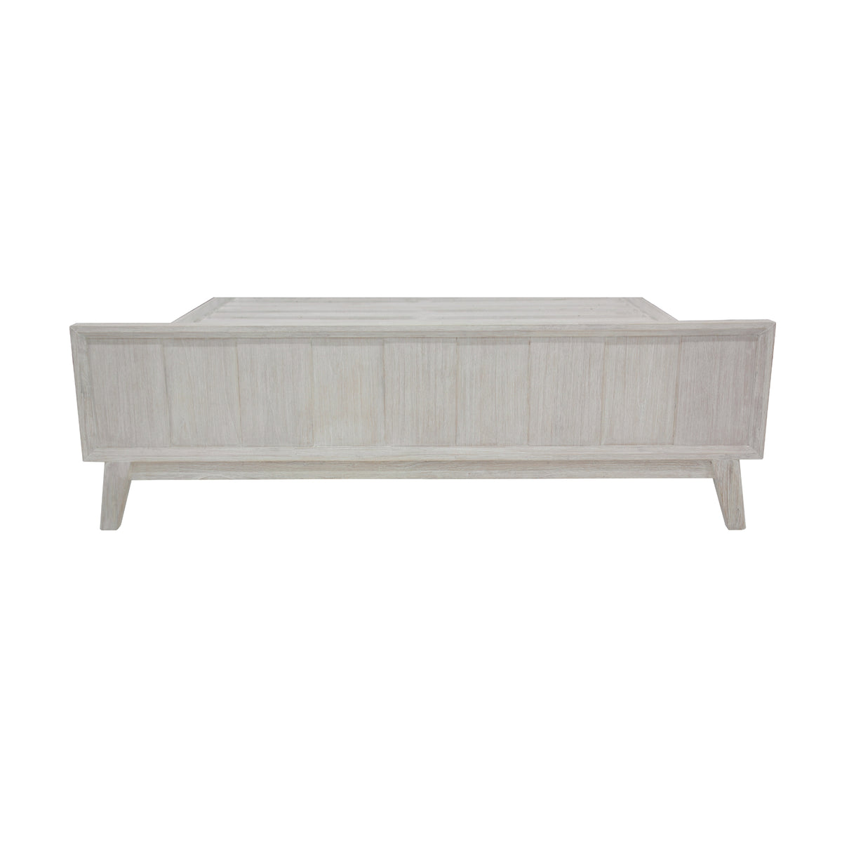 The Croft King Bed Frame Acacia Timber Frame White Washed