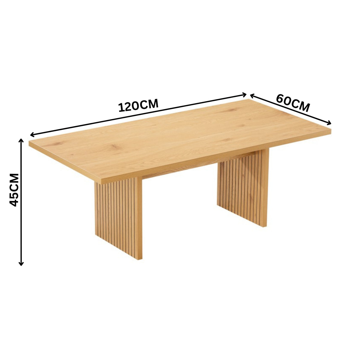 Thomasville 120cm Coffee Table Oak — dimensions diagram