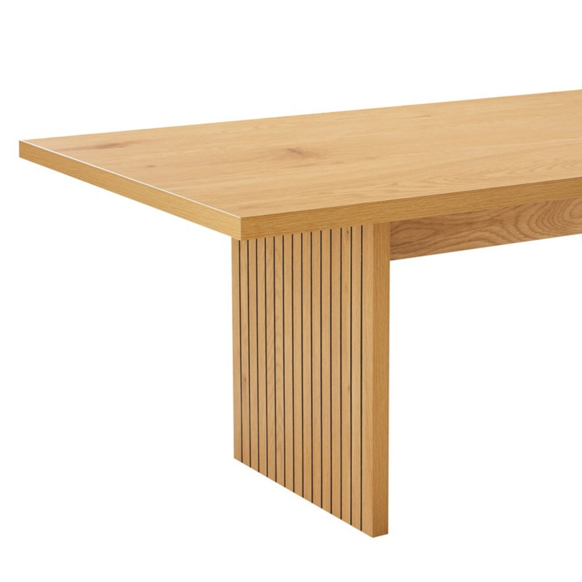 Thomasville 120cm Coffee Table Oak, close-up of the leg and apron
