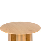 Thomasville 120cm Round Dining Table Oak, raised view of the round top