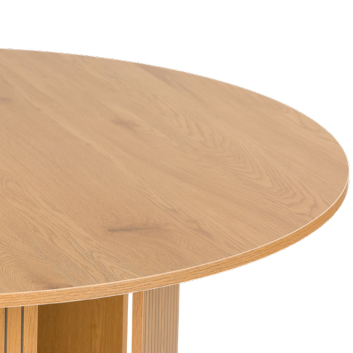 Thomasville 120cm Round Dining Table Oak, close-up of the round top