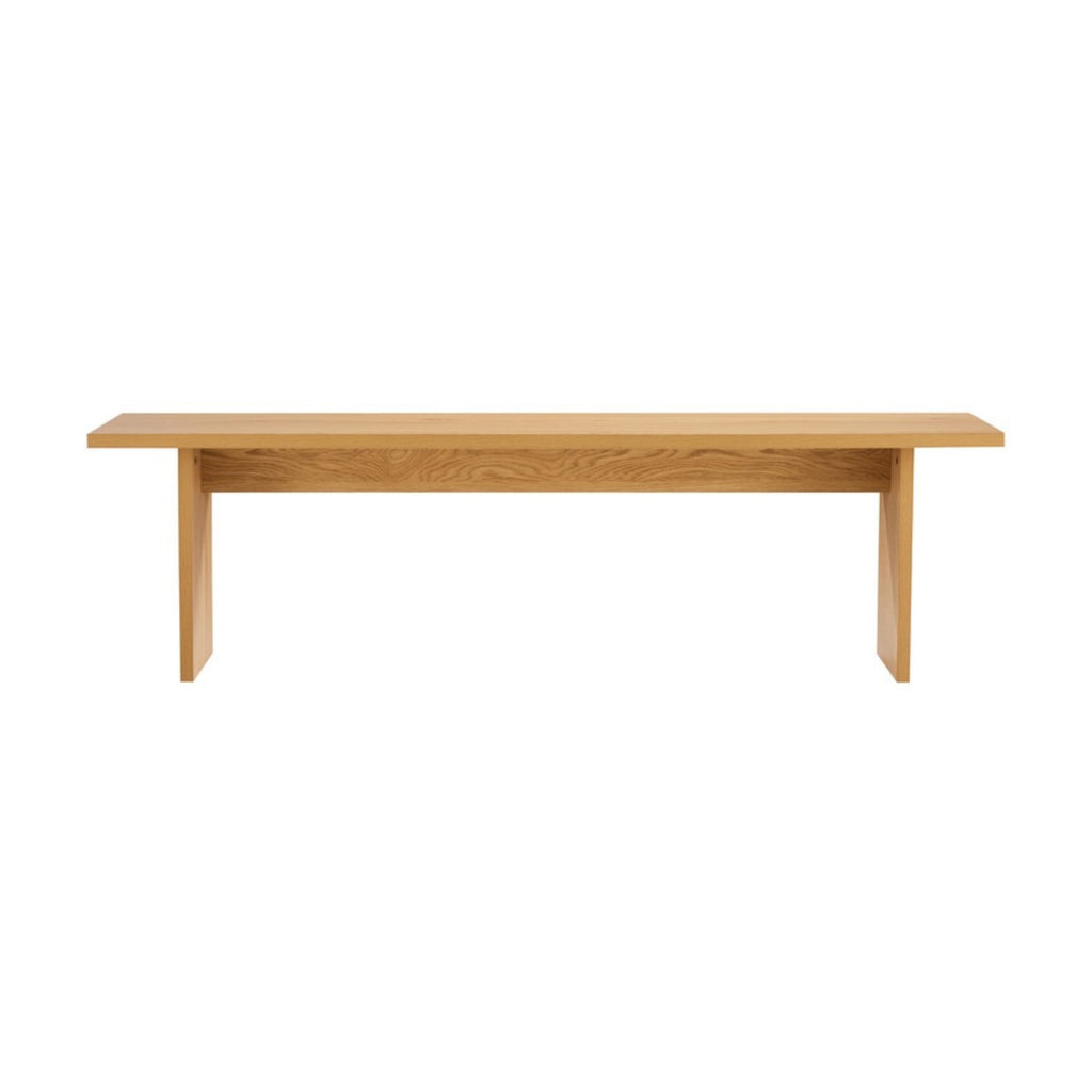 Thomasville 160cm Dining Bench Oak, front view on a white background