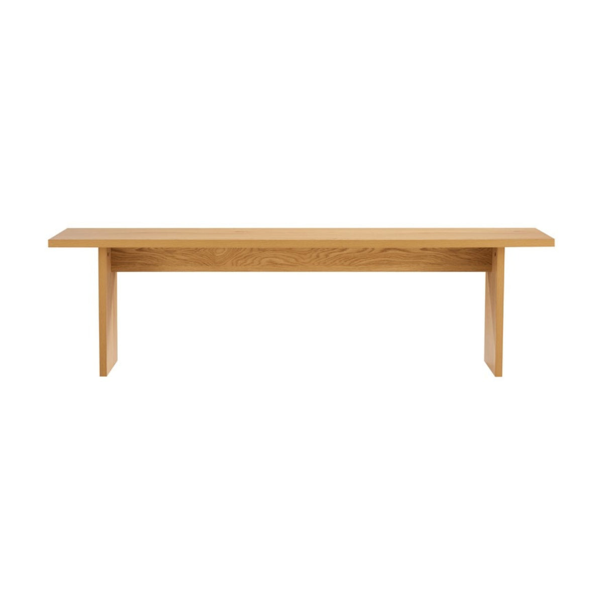 Thomasville 160cm Dining Bench Oak, front view on a white background