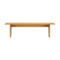 Thomasville 160cm Dining Bench Oak, front view on a white background