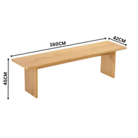 Thomasville 160cm Dining Bench Oak — dimensions diagram