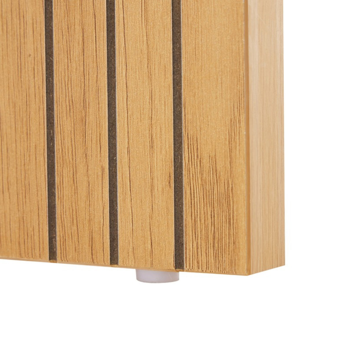 Thomasville 160cm Dining Bench Oak, close-up of the fluted leg panel
