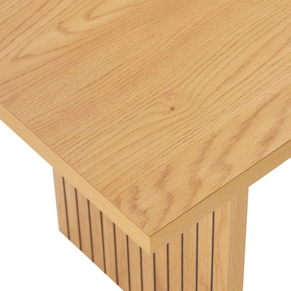 Thomasville 160cm Dining Bench Oak, close-up of the seat edge
