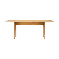 Thomasville 200cm Dining Table Oak, front view on a white background