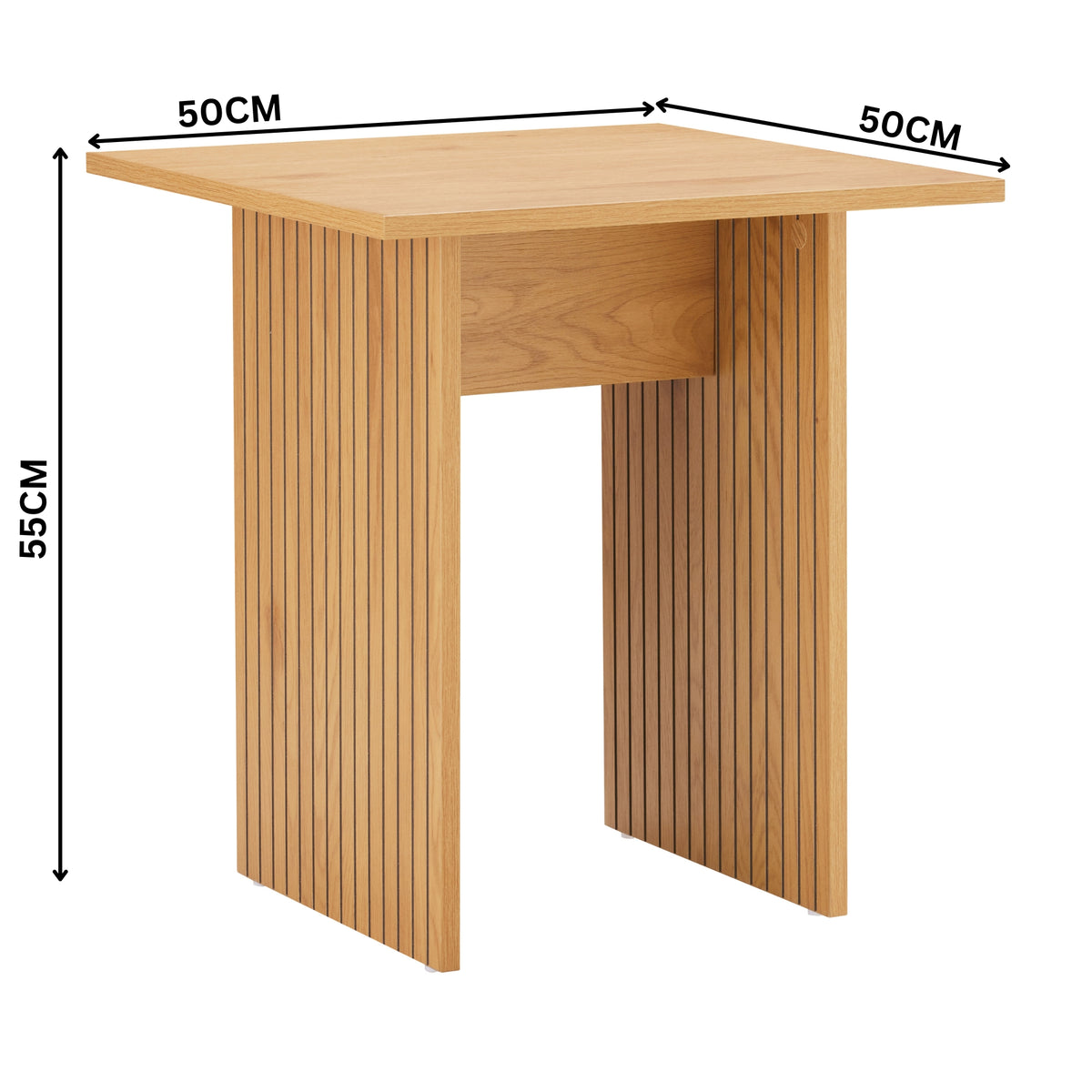 Thomasville 50cm Side Table Oak, side view