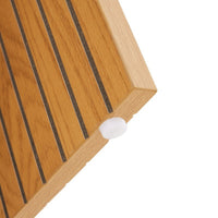Thomasville 50cm Side Table Oak, close-up of the fluted panel and foot