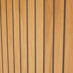 Thomasville 50cm Side Table Oak, close-up of the fluted panel