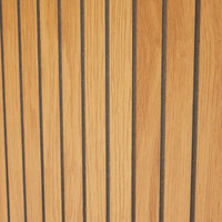 Thomasville 50cm Side Table Oak, close-up of the fluted panel