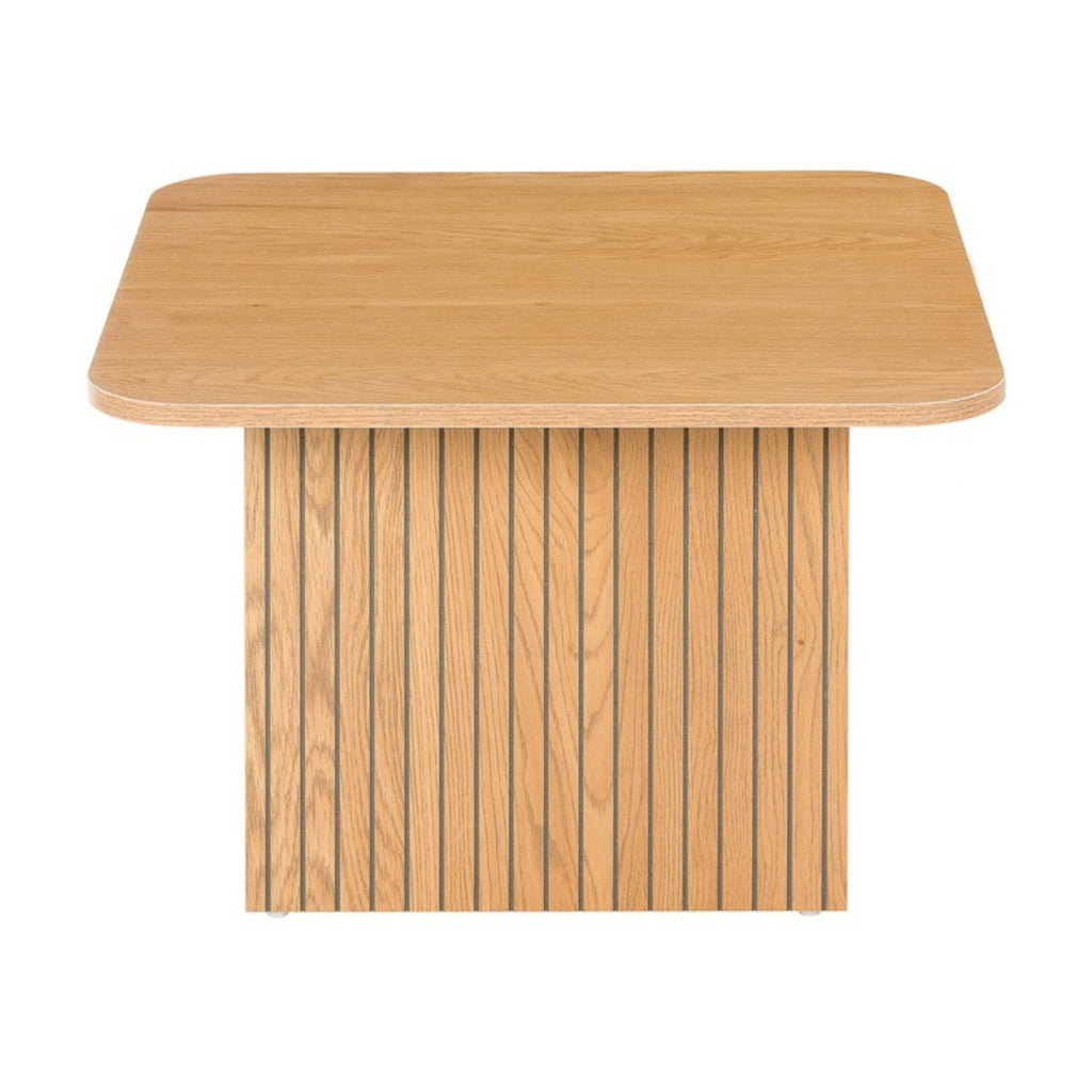 Thomasville 60cm Square Coffee Table Oak, front view on a white background